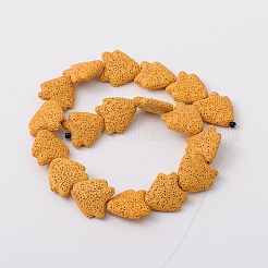 Tropical Fish Synthetic Lava Rock Beads Strands&nbsp;G-N0107-13