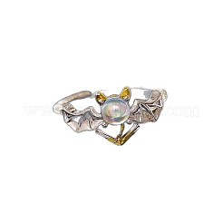 Adjustable Alloy and Glass Cuff Rings&nbsp;FS-WG0ACF8-02