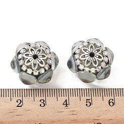 Acrylic Rhinestone Rondelle Beads&nbsp;CLAY-NH0003-02AS-08