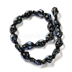 Handmade Dichroic Foil Glass Beads Strands&nbsp;DICH-U001-08A