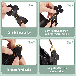 Flower Cowhide Suspension Clasps&nbsp;FIND-TAC0036-055G-02