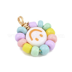 Glass Seed & Acrylic Pendants&nbsp;PALLOY-JF04485