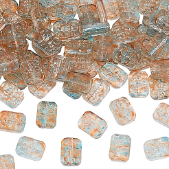 100Pcs Transparent Spray Painted Glass Beads&nbsp;GLAA-PA0001-60B