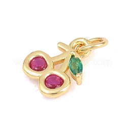 Brass Micro Pave Cubic Zirconia Charms&nbsp;KK-H273-49G-02