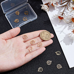 12Pcs 2 Styles Stainless Steel Charms&nbsp;STAS-ME0002-87