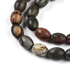 Natural Picasso Jasper/Polychrome Jasper Beads Strands&nbsp;G-N346-02B-05