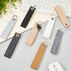 21 Sets 7 Colors Felt Tab Blank Keychain&nbsp;KEYC-GA0001-35