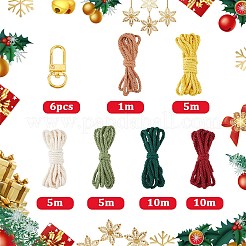 DIY Handmade Woven Cotton Christmas Tree Keychain Making Kits&nbsp;DIY-SC0028-13B