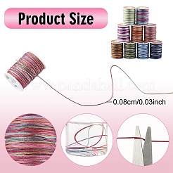 9 Rolls 9 Colors Segment Dyed Polyester Thread&nbsp;NWIR-YW0001-14
