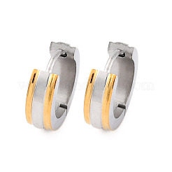 304 Stainless Steel Polishing effect Hoop Earrings&nbsp;EJEW-M001-18GP