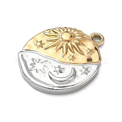 Two-tone 304 Stainless Steel Pendants&nbsp;X-STAS-A142-03GP