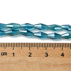 Transparent Electroplate Glass Beads Strands&nbsp;GLAA-K064-05A-PL02
