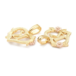 Real 18K Gold Plated Brass  Pendants&nbsp;KK-J042-43G-K