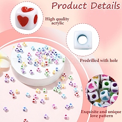 399Pcs 7 Colors Opaque Acrylic Beads&nbsp;OACR-YW0003-12