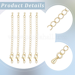 30Pcs Long-Lasting Plated Brass Chain Extender&nbsp;KK-BM0001-07