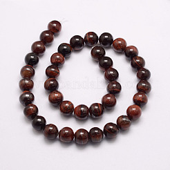 Natural Tiger Eye Bead Strands&nbsp;G-P230-14-8mm
