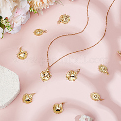 12Pcs 3 Styles Brass Pendants&nbsp;KK-BBC0017-81