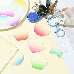 Transparent Gradual Change Acrylic Pendants&nbsp;OACR-CJC0010-01