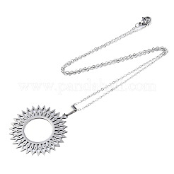Non-Tarnish 201 Stainless Steel Pendant Necklaces&nbsp;LS-NJEW-S105-JN622-45-1
