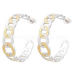 304 Stainless Steel Oval Stud Earrings for Women&nbsp;SA-CBA45D5-31GP