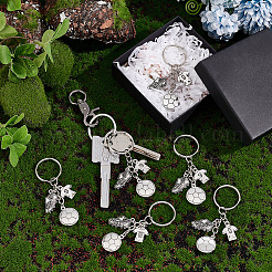 10Pcs Football Theme Tibetan Style Alloy Pendant Keychain&nbsp;KEYC-PH0001-81