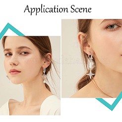 6Pcs Brass Cubic Zirconia Leverback Earring Findings&nbsp;KK-CN0002-11