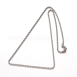 304 Stainless Steel Rope Chain Necklaces&nbsp;NJEW-M124-09