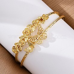 Brass Cuff Bangles&nbsp;BJEW-U025-01G-03