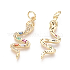 Brass Micro Pave Cubic Zirconia Pendants&nbsp;ZIRC-G152-29G