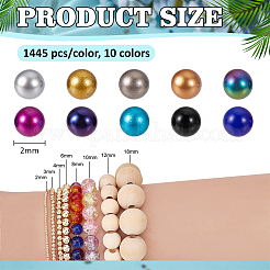 14450Pcs 10 Colors Opaque Beads&nbsp;GLAA-PH0004-69