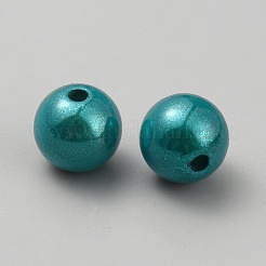 Matte Spray Painted Acrylic Beads&nbsp;OACR-TAC0001-13J