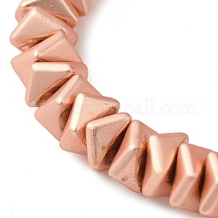 Matte Electroplated Synthetic Non-magnetic Hematite Beads Strands&nbsp;G-L606-F01-01C