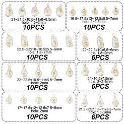 16 Sets 8 Styles ABS Plastic Imitation Pearl Pendants&nbsp;PALLOY-GA0004-13