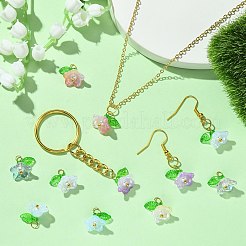 Acrylic Flower Charms&nbsp;PALLOY-CJ00025