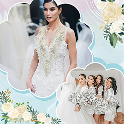 Polyester Embroidered Floral Lace Rhinestone Collar&nbsp;DIY-WH0304-901D