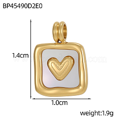 304 Stainless Steel Shell Pendants&nbsp;STAS-OY011-06G