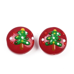 Christmas Handmade Lampwork Enamel Beads&nbsp;LAMP-C020-03G