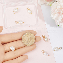 10Pcs Natural Cultured Freshwater Pearl Two Sides Polished Charms&nbsp;PALLOY-BM00001