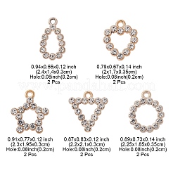 10Pcs 5 Style UV Plating Acrylic Pendants&nbsp;OACR-YW0001-67