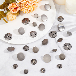50Pcs 5 Styles 3-Hole Brass Buttons&nbsp;BUTT-OC0001-47B