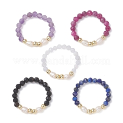 Natural Mixed Gemstone Finger Rings&nbsp;RJEW-JR00971
