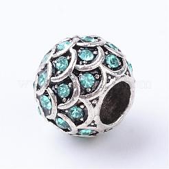 Alloy Rhinestone European Beads&nbsp;MPDL-S047-M