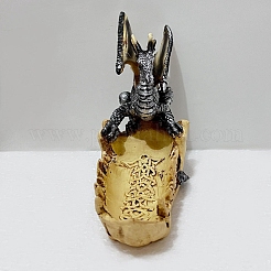 Resin Dragon Boat Trays Figurines Statue for Home Office Desktop Decoration&nbsp;PW-WG88418-01