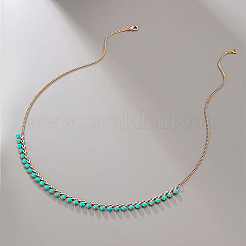 Chic Brass Enamel Link Chain Necklaces for Women&nbsp;BL9901