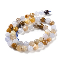 Natural Blue Chalcedony Beads Strands&nbsp;G-NH0021-A11-01