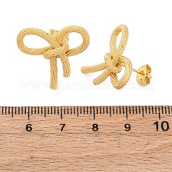 Rack Plating Brass Bowknot Stud Earrings for Women&nbsp;EJEW-F308-02G