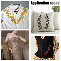 4Pcs 2 Styles Computerized Embroidery Polyester Cloth Patches&nbsp;DIY-NB0014-40