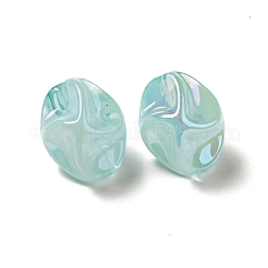 UV Plating Rainbow Iridescent Acrylic Beads&nbsp;PACR-M002-07B