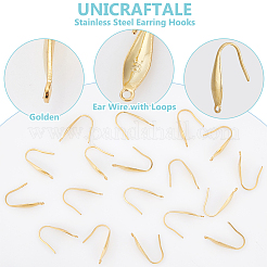 50Pcs 316 Surgical Stainless Steel Earring Hooks&nbsp;STAS-UN0058-31