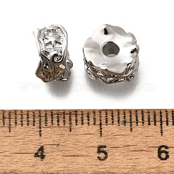 Brass Micro Pave Cubic Zirconia Beads&nbsp;KK-M318-21P
